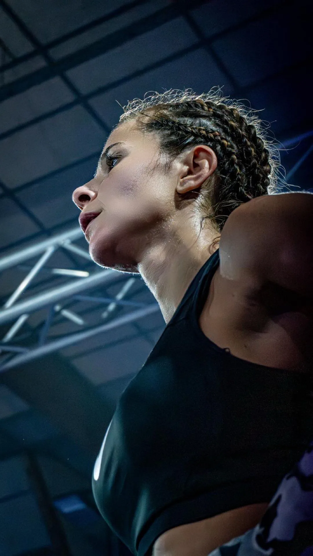 Anaïs à l'entraînement de boxe